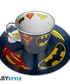 DC COMICS - Tasse à café miroir et soucoupe - Logo