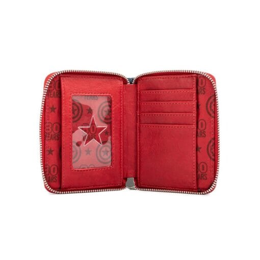 Marvel Loungefly Portefeuille Captain America 80Th Anniversary Floral Sheild – Image 2