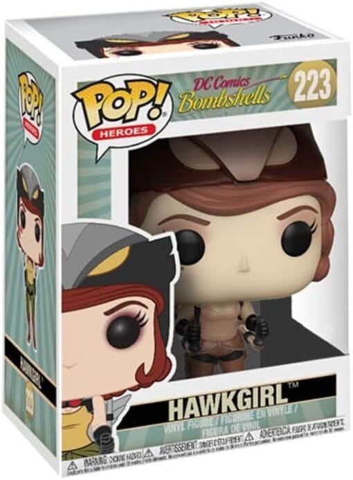 DC Funko Pop Comics : Bombshells – Hawkgirl Sepia – Figurine en Vinyle Bobble-Head – Image 3