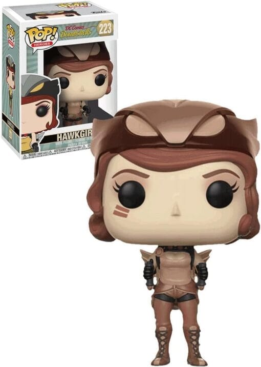 DC Funko Pop Comics : Bombshells – Hawkgirl Sepia – Figurine en Vinyle Bobble-Head