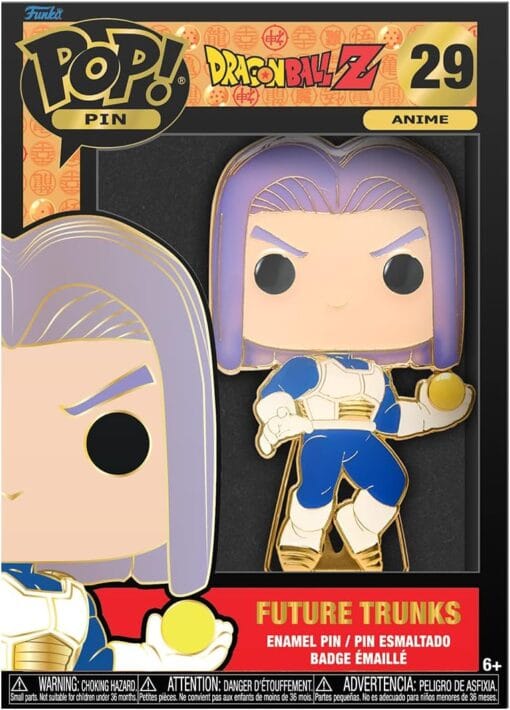 Loungefly POP! Large Enamel Pin ANIME: DBZ - Future Trunks – Image 2