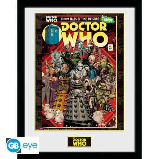 DOCTOR WHO - Tirage encadré "Comics Méchants"