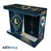 LEAGUE OF LEGENDS - Pck Verre XXL + Pin's + Carnet "Hextech logo"