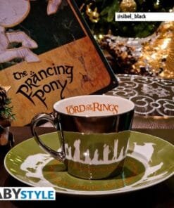 Alternative view of LORD OF THE RINGS -Tasse à café miroir et soucoupe-Communauté Anneau