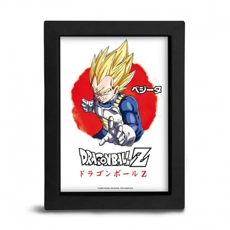 Dragon Ball Z - Cadre Kraft Noir - Asian Art - Vegeta Super Saiyan – Image 2