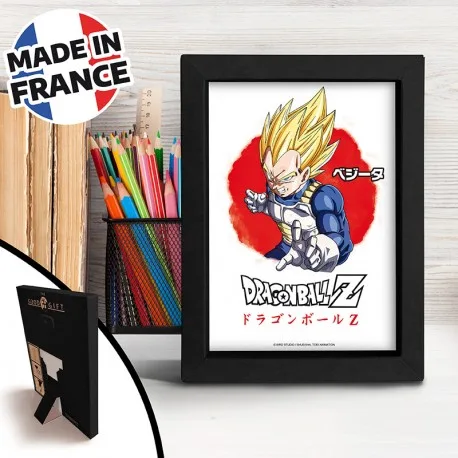 Dragon Ball Z - Cadre Kraft Noir - Asian Art - Vegeta Super Saiyan