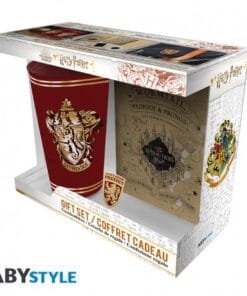 HARRY POTTER - Pck Verre XXL + Pin's + Carnet "Gryffondor"