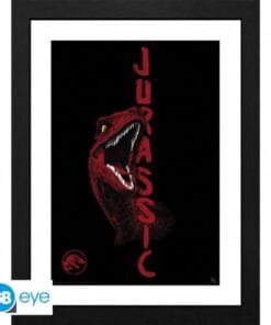 JURASSIC WORLD - Tirage encadré "Raptor" (30x40)