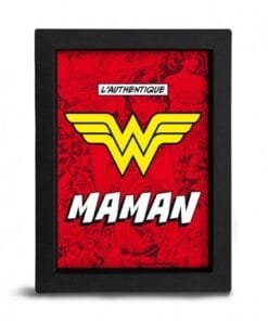 Alternative view of WONDER WOMAN - Cadre Kraft 15x20 - L'AUTHENTIQUE "W" MAMAN
