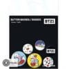 MUSIQUE - Pack de 6 Badges Mix BT21 À Collectionner !