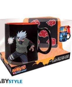 NARUTO SHIPPUDEN Coffret Cadeau Mug thermo-réactif + Coaster Akatsuki