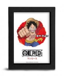 Alternative view of One Piece - Cadre Kraft Noir - Asian Art - Luffy