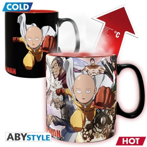 ONE PUNCH MAN Mug thermo-réactif Héros Grand contenant