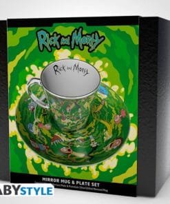Alternative view of RICK AND MORTY Tasse à café miroir et soucoupe Portail