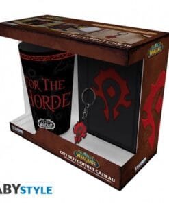 WORLD OF WARCRAFT - Pck Verre XXL + Porte-clés + Carnet "Horde"