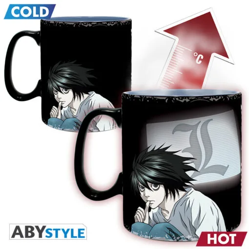 DEATH NOTE Mug thermo-réactif Kira & L Grand contenant – Image 2