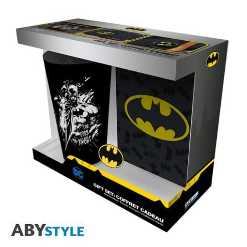 DC COMICS Coffret cadeau Verre XXL + Pin's + Carnet Batman