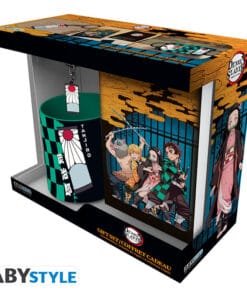 DEMON SLAYER Coffret cadeau Tanjiro Mug + Porte-clés + Cahier