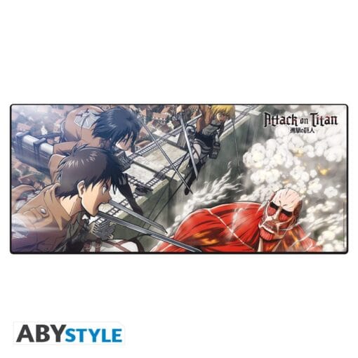 L'ATTAQUE DES TITANS Tapis de souris gaming XXL Eren vs Titan Colossa