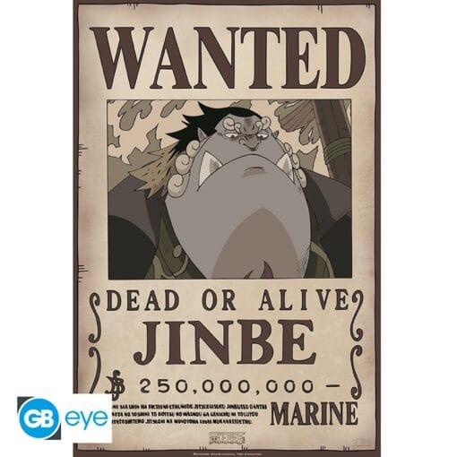ONE PIECE Poster Wanted Jinbe (52 x 35 cm)