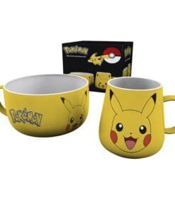 POKEMON Set Petit Déjeuner Mug + Bol Pikachu