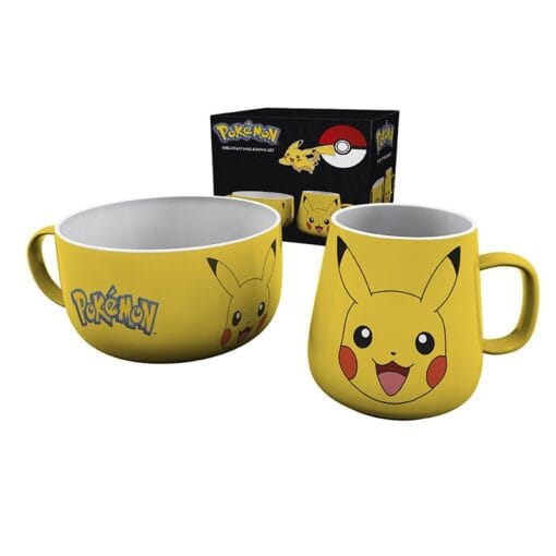 POKEMON Set Petit Déjeuner Mug + Bol Pikachu