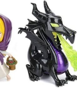 Disney Pack 2 Metalfigs Figurines Dragon Maléfique Et Rose 10 Cm
