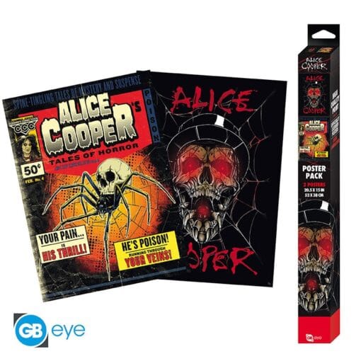 ALICE COOPER Set 2 Chibi Posters Tales of Horror/Crâne (52 x 38 cm)