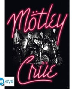 Alternative view of MUSIQUE - MOTLEY CRUE Set 2 Posters Néon Rose et Camisole (52 x 38 cm) - Chibi