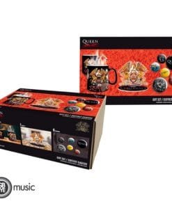QUEEN Coffret Cadeau Mug thermo-réactif + Acryl® + Pack de badges Mix