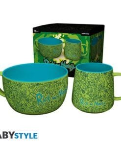 RICK AND MORTY Set Petit Déjeuner Mug + Bol Motif