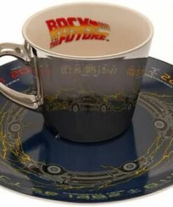 ABYSTYLE - RETOUR VERS LE FUTUR Tasse à café miroir et soucoupe DeLorean